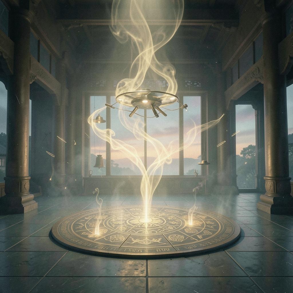 Peaceful Hindu devotional cinematic b...